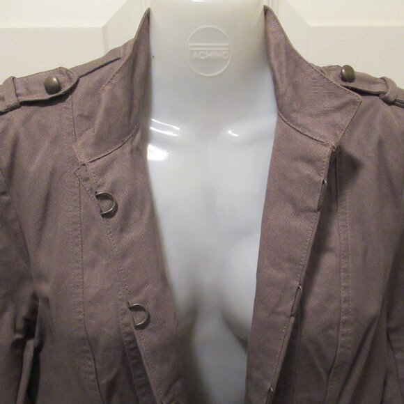 Military Style Jacket Size 8 Womens, Divided by H&M, Mandarin Collar - Picture 8 of 16